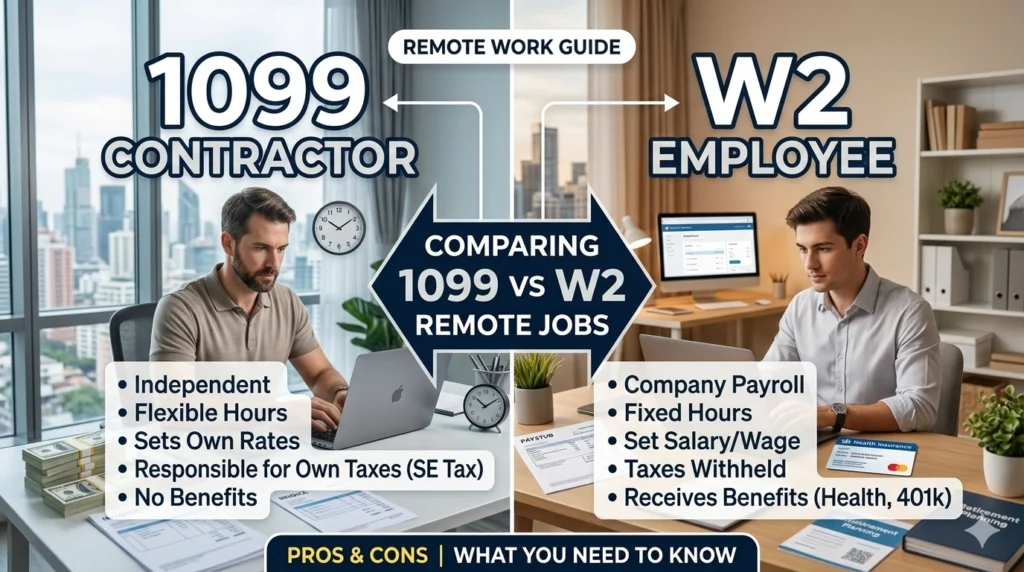 1099 vs W2 Remote Jobs Explained